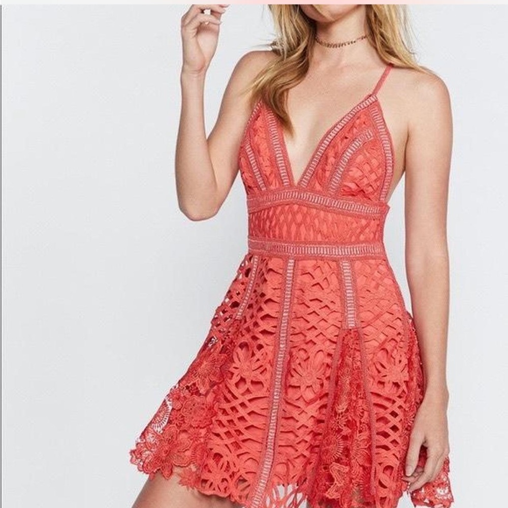 Free People Crochet Lace Raven Dress 0 NWT $250